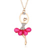 Fashionable crystal, dancing multicoloured necklace, pendant, wholesale