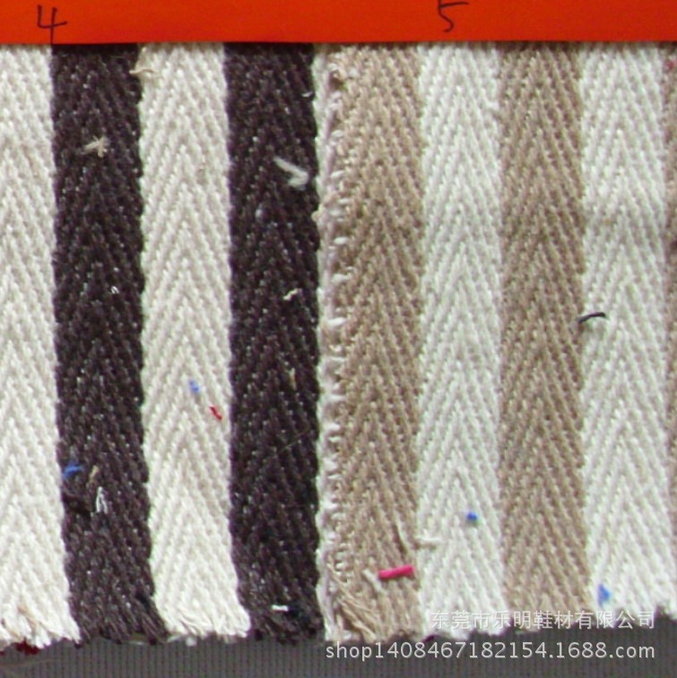 FB021色织人字斜52*21条纹布料工艺品鞋材布料