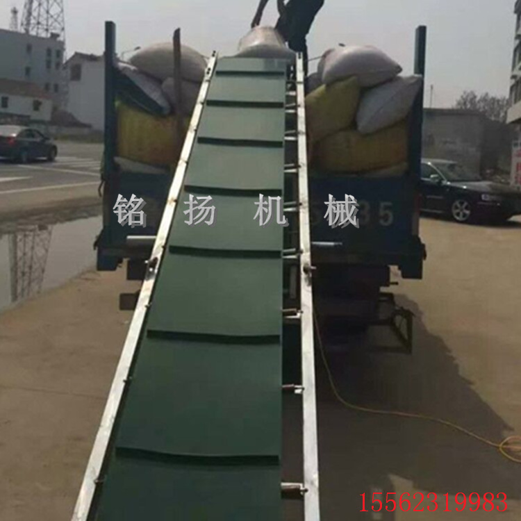 高品质人字形花纹带移动式输送带 矿用皮带滚筒式输送机