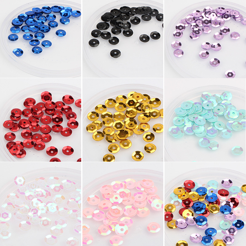 DIY Handmade jewelry Hair accessories Material Science Clothing and shoes accessories 6mm laser Bump Sequins Sequins 10 gram