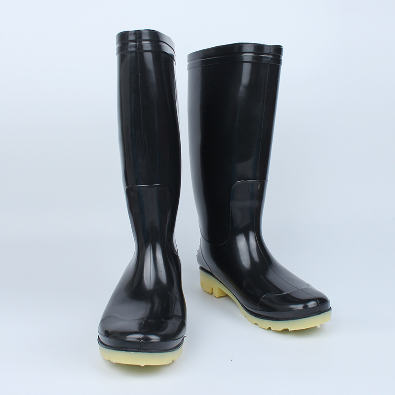 厂家直销男高筒长筒胶鞋高帮保暖劳保工矿水靴加绒防滑雨靴雨鞋|ru