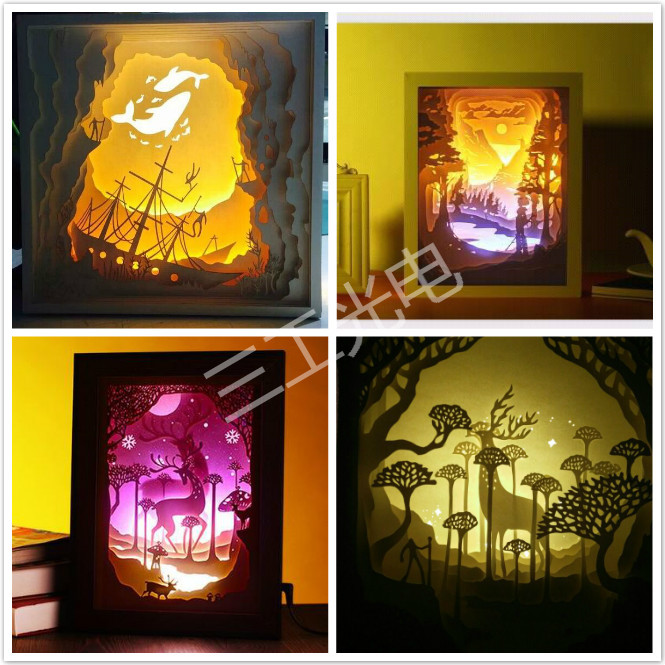 3D立体纸模 光影纸雕激光雕刻机 金华纸雕灯激光雕刻机 高效简便