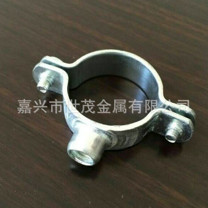 双孔可调不锈钢管夹 重型铸造镀彩锌耐高温管夹 固定管夹定 制-阿里巴巴