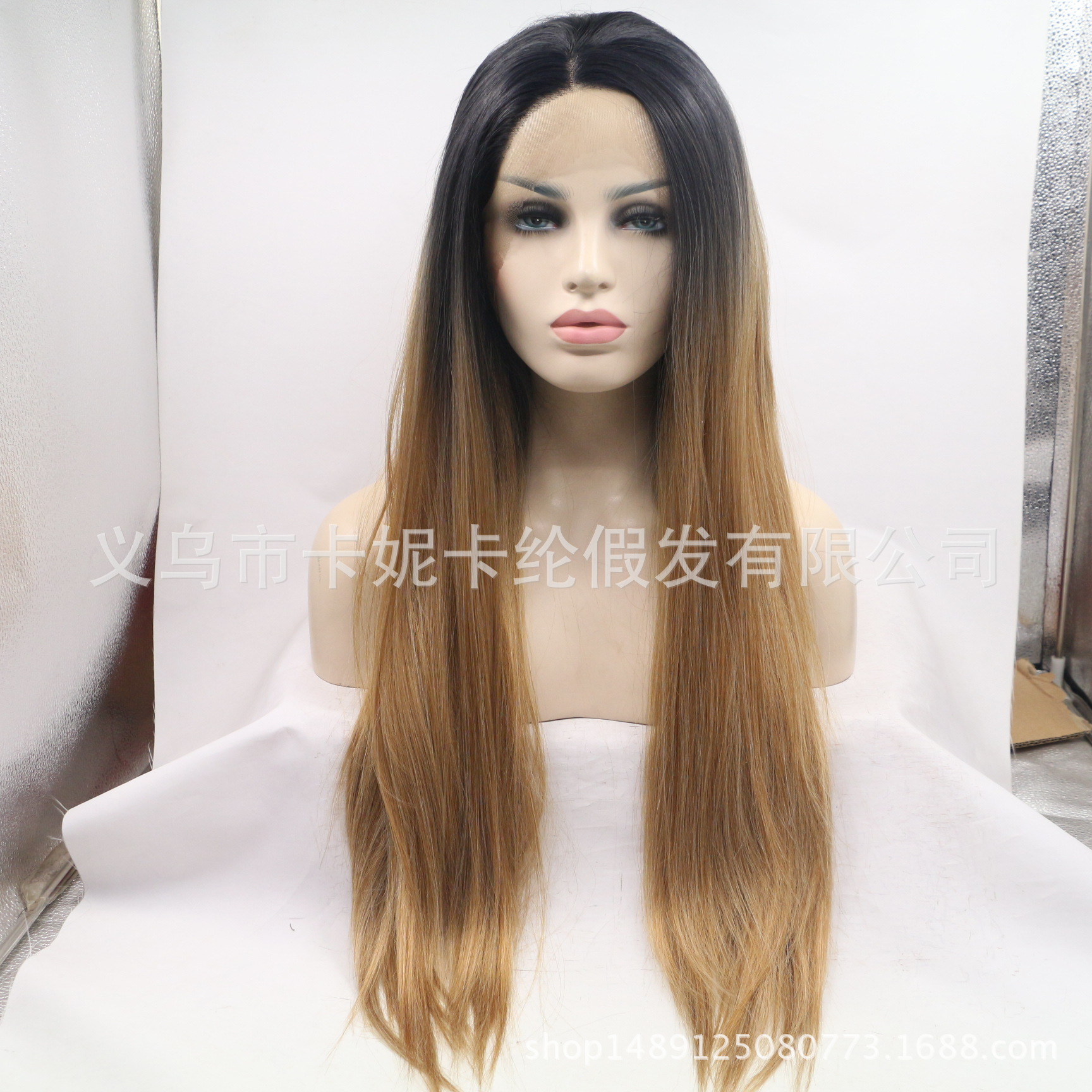 NEWLOOK venta caliente peluca rizada negra amarilla peluca de encaje peluca de entrenamiento