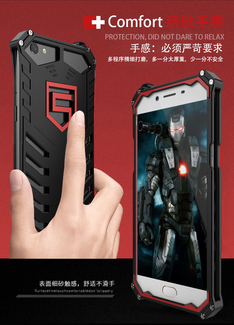 SEISMIK S-ONE Armor Man Shockproof Aluminum Shell Metal Case Cover for OPPO R9s / OPPO R9s Plus / OPPO F3 Plus