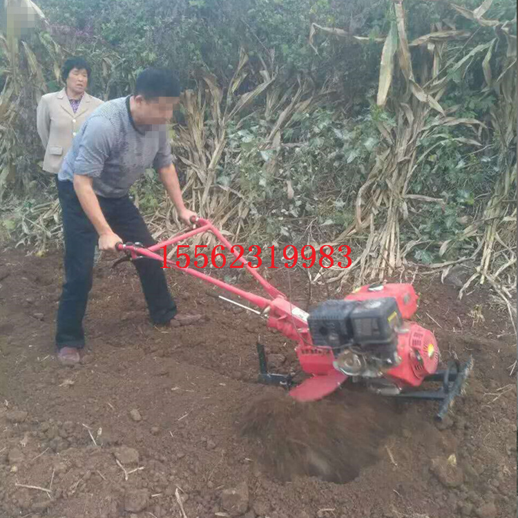 果树开沟施肥机 铭扬牌5-8马力柴油汽油四驱微耕机