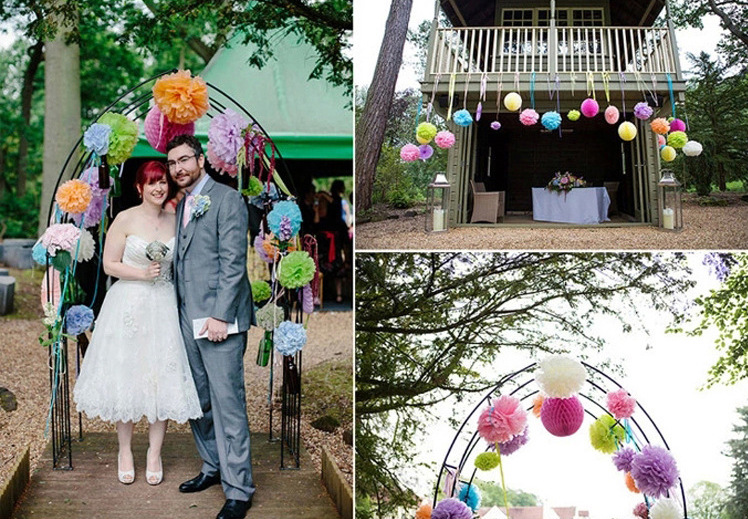 花球蜂窝球装饰图