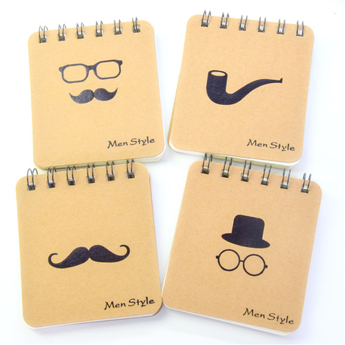 Creative Korean stationery black bronzing beard coil notebook notebook graffiti notes small book wholesale