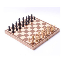 木质拼格高档国际象棋 折叠象棋 儿童益智