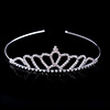 Children's headband for princess, hair accessory, shiny hairgrip, crown, for performances