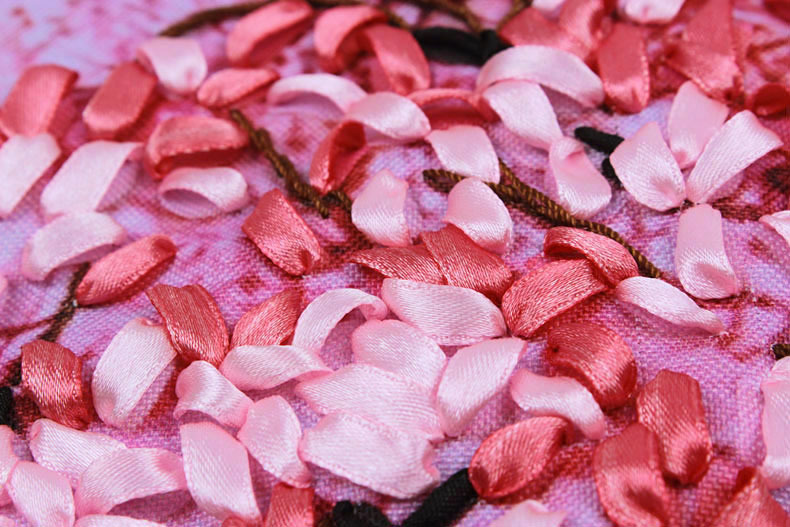 Oujin nianhua cinta bordado fábrica directa color impresión colgante pintura Jiangnan lluvia ahumada sala de estar entrada pintura decorativa