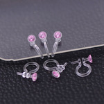 New transparent resin U-shaped ear clips without earrings and one diamond ear clips without pierced ears DIY jewelry