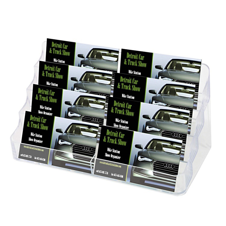 批发亚克力名片盒 透明桌面名片架 展会用品多层名片架商务名片座