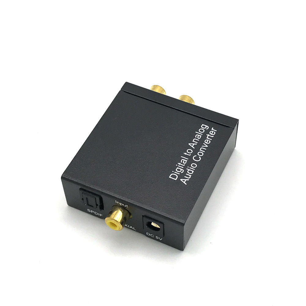 Digital-to-Analog Audio Converter Upgraded Version with 3.5mm Headphone Jack and Coaxial Audio Decoder