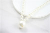 Necklace from pearl, short cute chain for key bag , jewelry, simple and elegant design