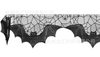 Halloween lace fireplace cloth black spider web bat ghost furnace cloth 20x80 inch stove towel new