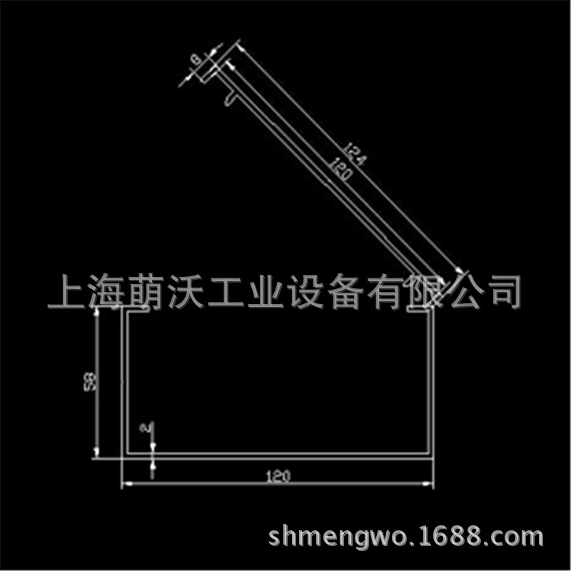 60120铝合金线槽铝型材线槽 铝槽 方形线槽 铝线槽12060 工业线槽