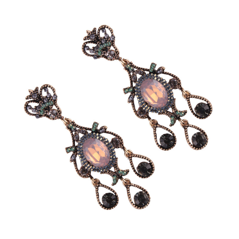 Occident and the United States alloy plating earring (Color 1)NHJQ9264-Color 1