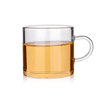 Heat -resistant glass tea cup Smelling cup transparent glass small cup with handle small flower cup