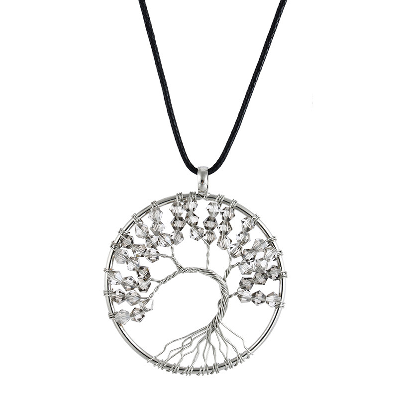 Retro Heart Shape natural stone Copper Plating Pendant Necklace 1 Piece