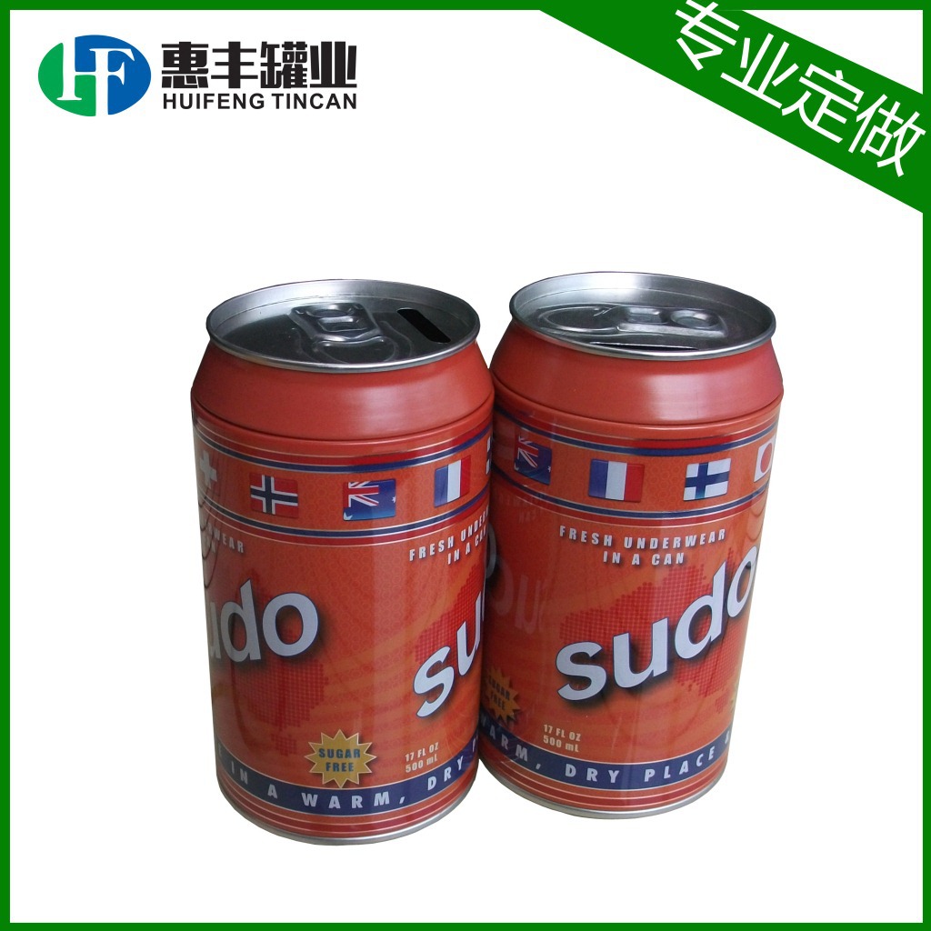 马口铁可乐罐 储蓄存钱罐 衣服赠品铁盒足球纪念品包装罐TIN BOX