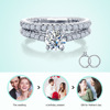 Accessory for beloved, retro zirconium, fashionable ring with stone, wholesale, silver 925 sample, European style