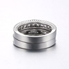 Fashionable platinum zirconium, ring, accessory, European style, micro incrustation, wholesale