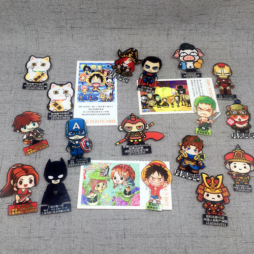 Factory-made LOGO customized promotional creative company gift acrylic refrigerator magnet foreign trade cartoon magnetic patch 