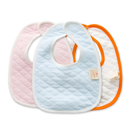 Newborn baby bib, thick double-layer padded cotton mouth wipe with snap fastener for newborn bib
