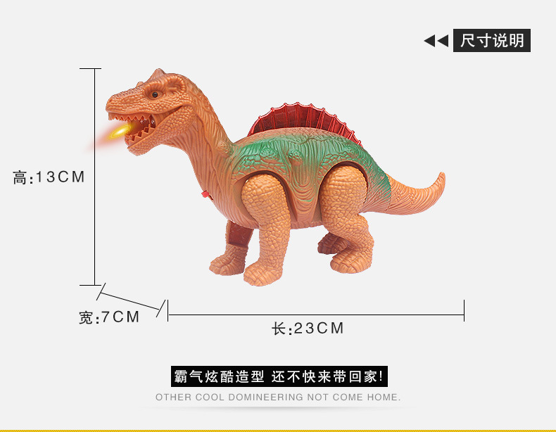 Luminous Music Tyrannosaurus Rex Toy Mulation Animal Sound Elektrisches Dinosaurier-modell Für Kinder display picture 1