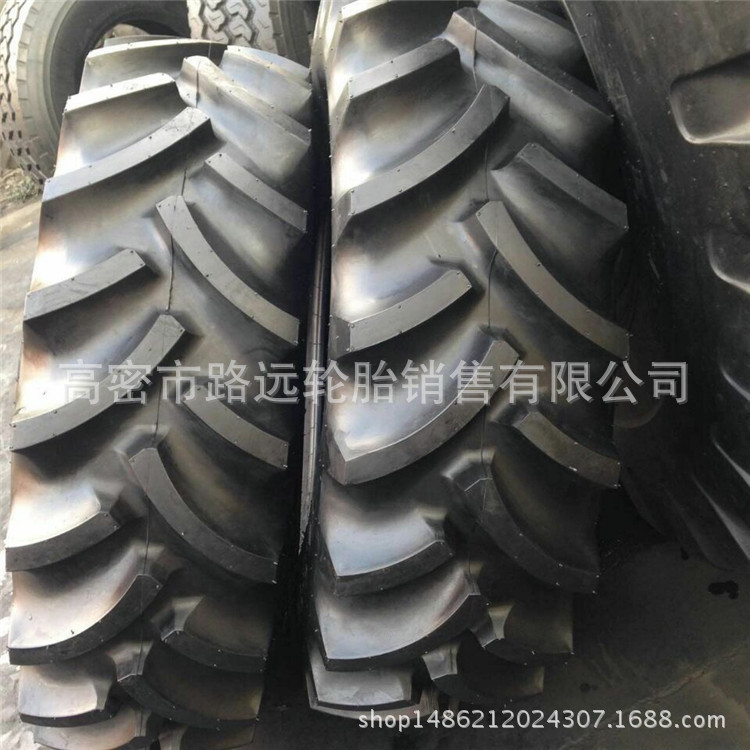 现货销售拖拉机轮胎13.6-24加密人字花纹农用轮胎