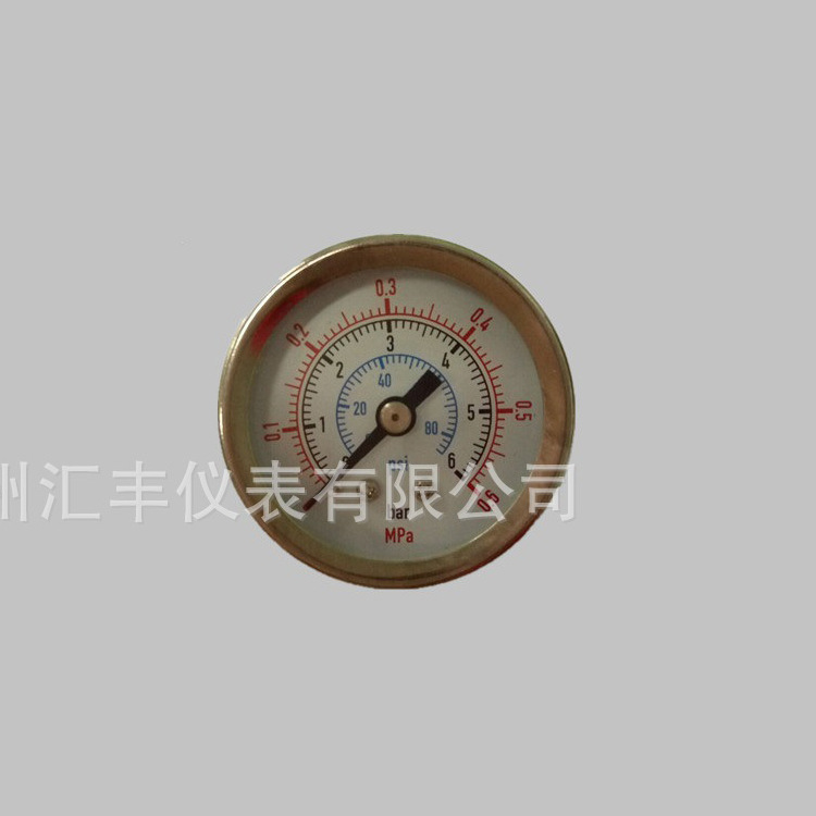 40MM不锈钢干式压力表0.6mpa 6bar，厂家供应，客户商标，可定制