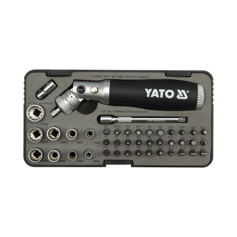 Easy Inverto YATO 42 Set of parts Ratchet screwdriver Screwdriver YT-2806