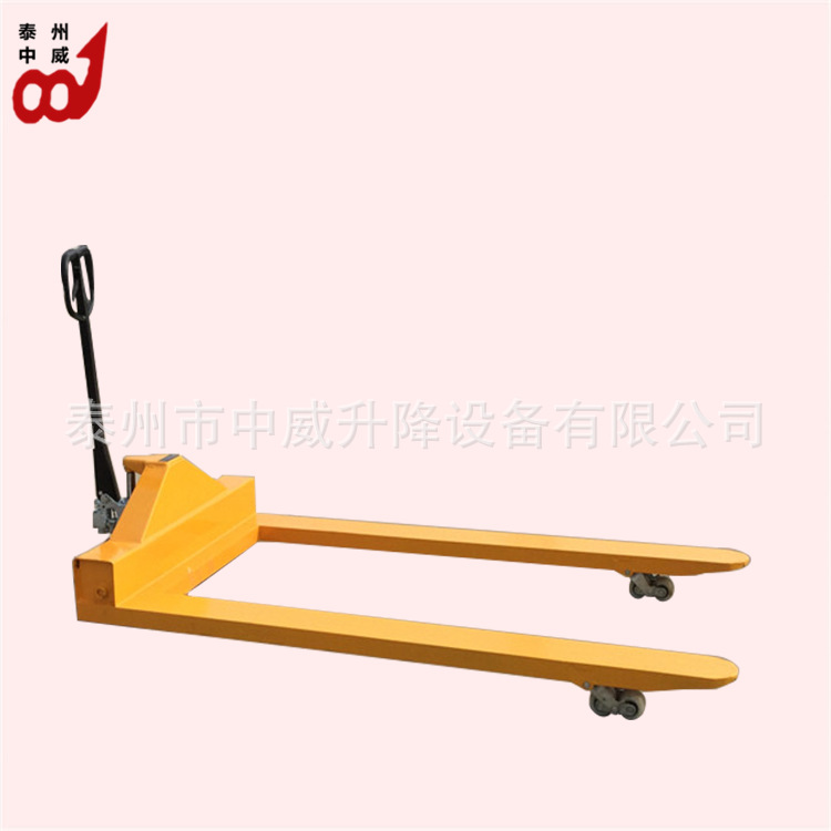 江苏1吨2吨3吨5吨超长型油压托盘车 手动液压搬运车手推手压地牛