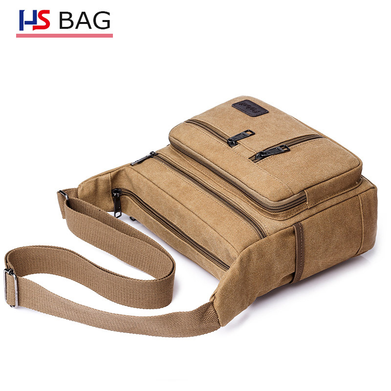 New canvas men's shoulder bag Korean waterproof large capacity messenger bag women's Outdoor Travel Shoulder Bag