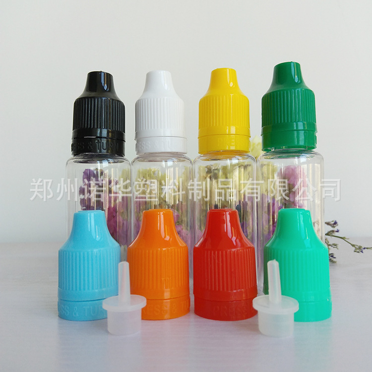 厂家承接15ml透明塑料瓶pet压旋防盗滴油瓶滴液瓶 注油瓶眼药水瓶