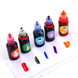 厂家直销可爱卡通图案儿童印章水性印油 彩色液体印油