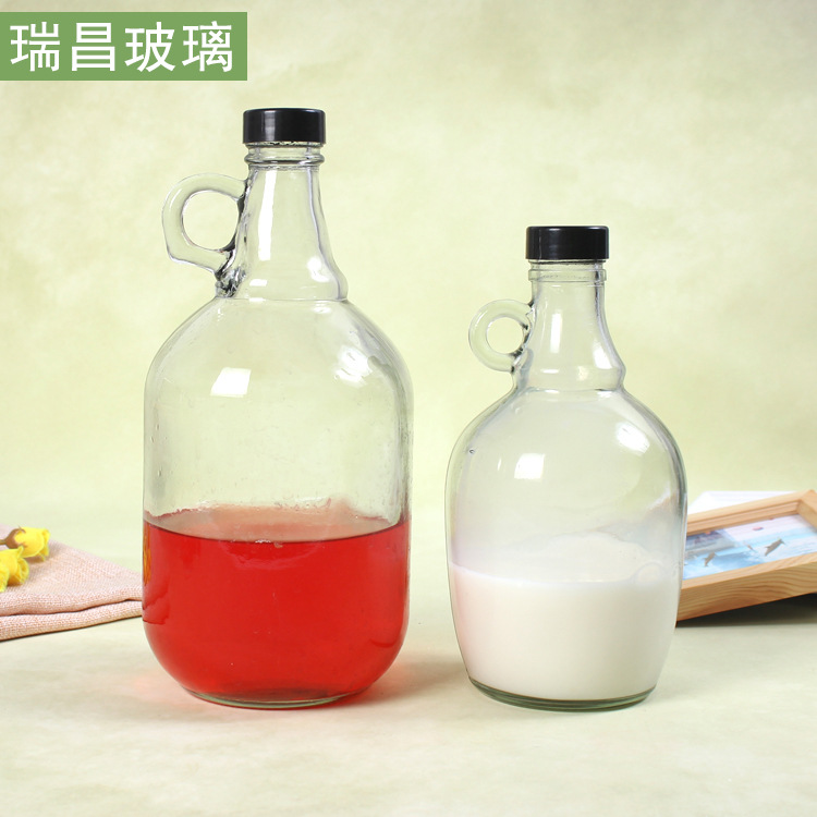 加州l玻璃透明葡萄酒瓶 大肚小耳朵样式 一斤两斤三斤四斤酒瓶
