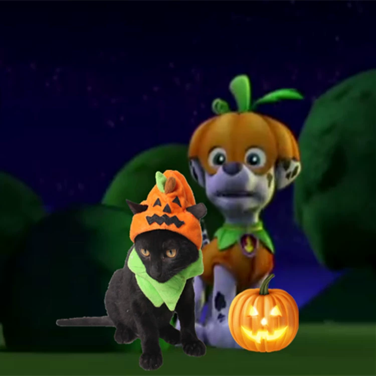 Фабрика товаров для домашних животных на Хэллоуин Карнавал Фестиваль призраков Шляпа для собак Аксессуары для кошек на Хэллоуин Трюк и угощение Призрачная тыквенная шляпа