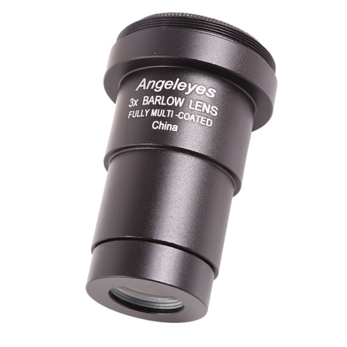 Angeleyes Metal 3X Magnifying Glass Barlow Telescope Doubling Lens 1.25-inch Universal