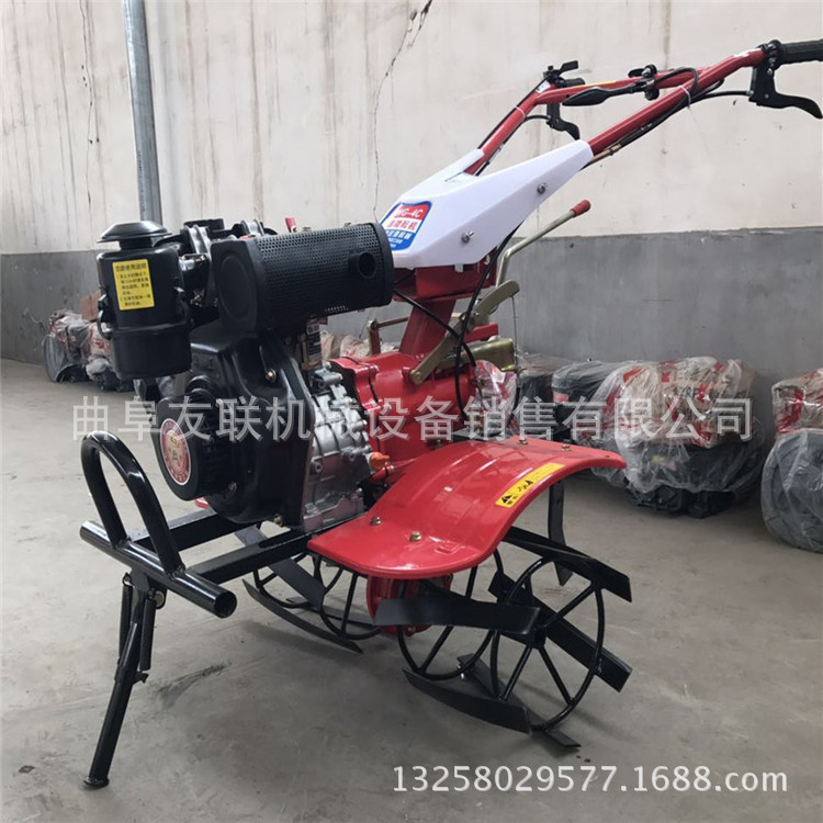 自走式开沟培土机 手扶式多功能除草锄地机