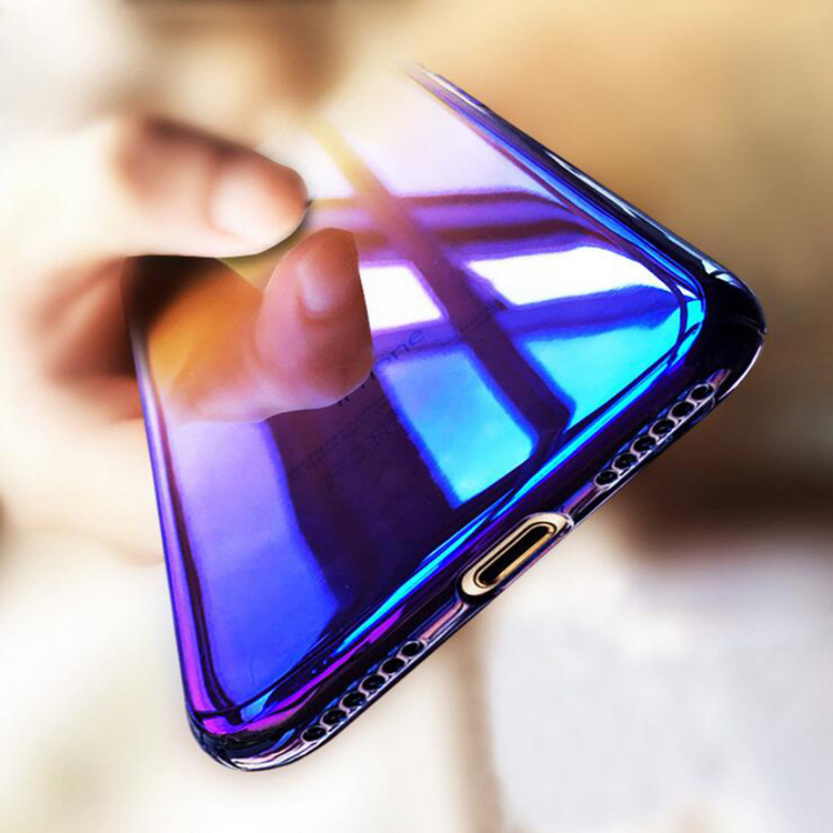 恒紀元 iphone X 電鍍漸變手機殼 超薄包邊硬殼 蘋果8手機殼