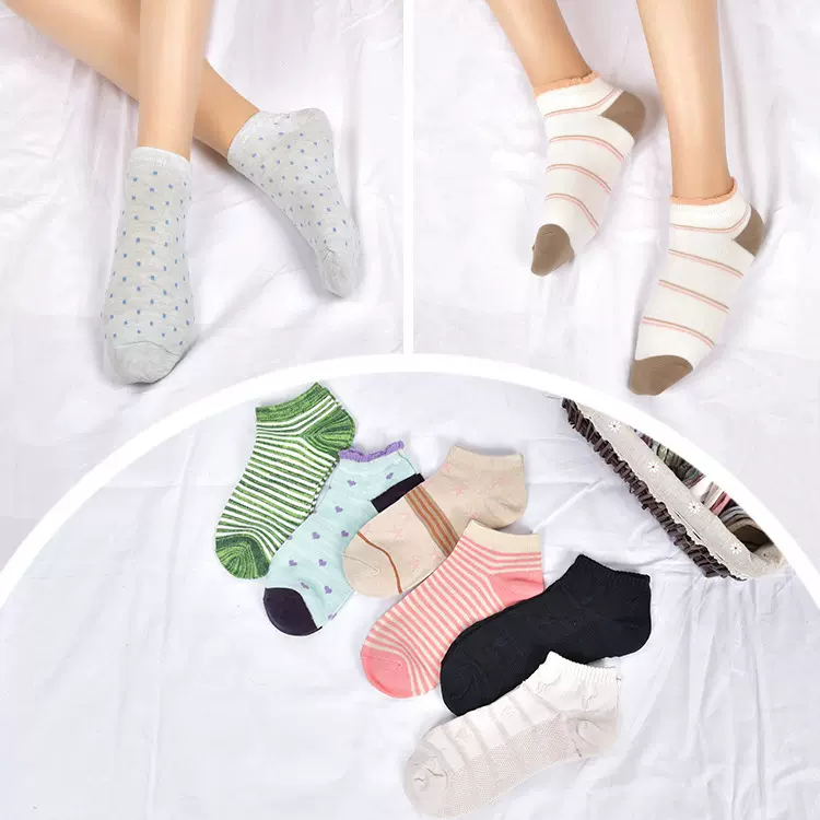 地摊新款女士船袜 春夏低帮短袜厂家直销 夏季棉袜子浅口女袜批发