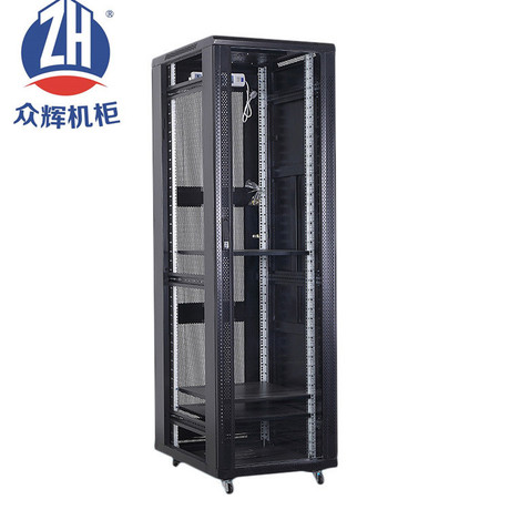 直批新款42U黑色机房机柜报价 2米网络机柜 全国优惠价供应