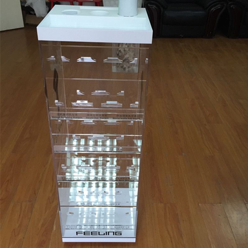 亚克力多层带轮化妆品展示柜洗发水展示架有机玻璃制品制作家居