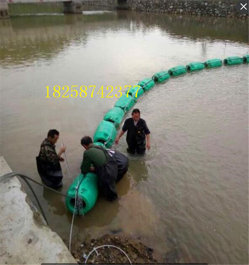 500X800取口拦污塑料浮筒 夹钢丝绳PE浮筒