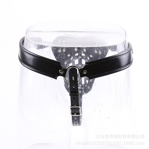 Factory direct supply leather male chastity belt penis lock cage adult erotic SM alternative toys leather chastity pants