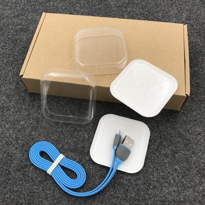 多款中性数据线水晶包装盒 蓝牙耳机线等产品通用水晶塑料盒包装