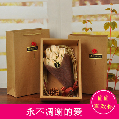 7 Bouquet of flowers Soap flower Gift box Spend eternity gift Mother's Day gift originality Artificial Flower wholesale gift Manufactor