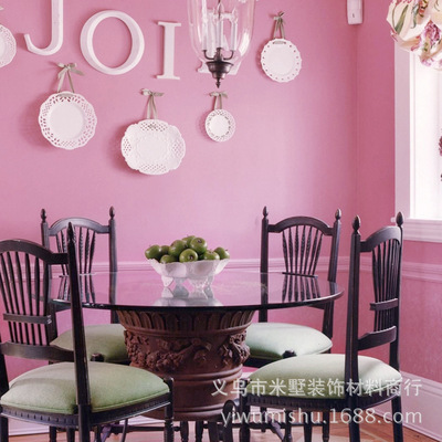 现代简约北欧风女孩房粉色卡通浅湖蓝公主房男孩卧室宿舍背景墙纸